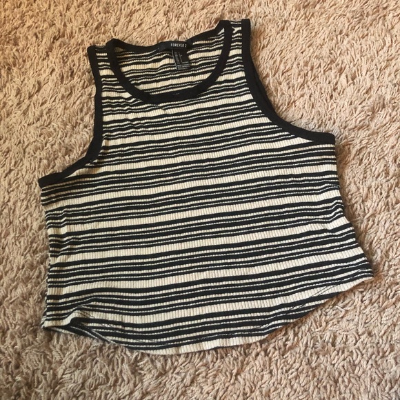 Striped Crop Top - Picture 1 of 2